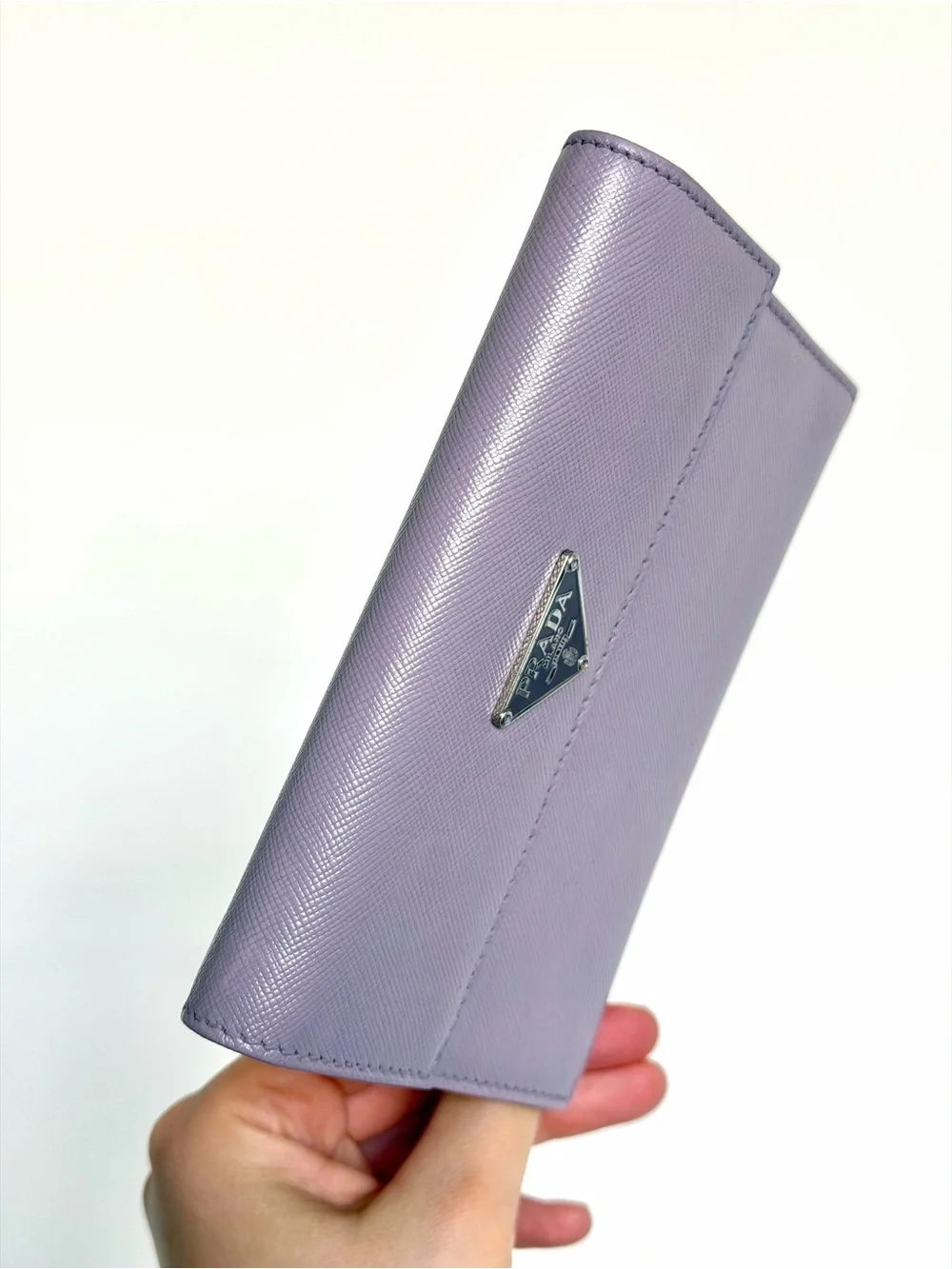 Prada Purple Leather Compact Wallet